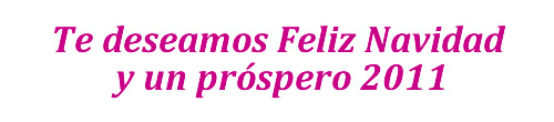 Te deseamos una feliz navidad y un pr�pero 2011